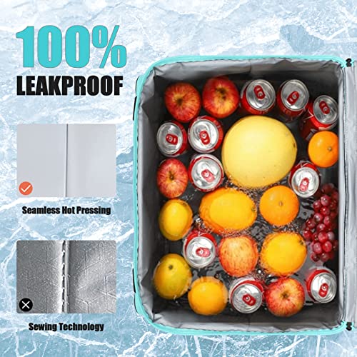 INSMEER Insulated Cooler Bag 90Cans/55L Large Cooler Bag Soft Sided Cooler with Shoulder Strap, Collapsible Coolers, Porta...