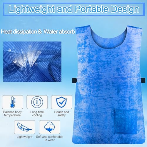 Cooling Vest for Men Women, Ice Vest Cooling Vest, Reusable Ice Pack Vest for Women, Adjustable Cold Coat Fabric Sport Coo...