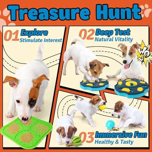 Forfon 9 Pack All-Around Dog Puzzle Toy Set -Mentally Stimulating Dog Enrichment Toys for Small to Medium Smart Dogs, Incl...