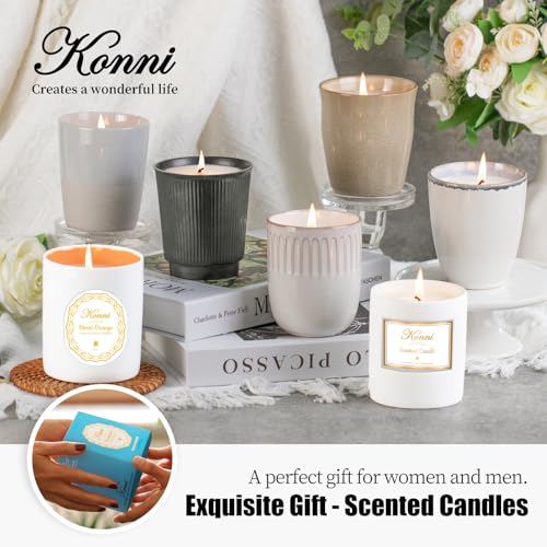Scented Candle, 9oz White Soy Candles, Lavender Scented Candles for Women & Men, Long-Lasting Aromatherapy Jar Candle Wax ...