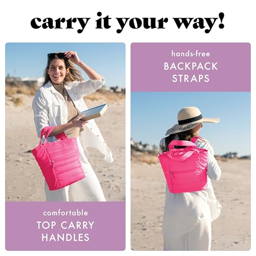 Fit & Fresh Mari Cooler Backpack for Women, Insulated Leakproof Soft Cooler Bag (12 Can), Lunch Tote, Beach Cooler, Lightw...