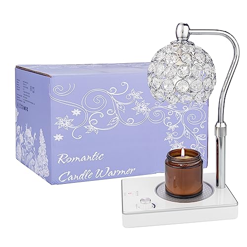 Elegant Style Fragrance Lamp, Height Adjustable Top Down Candle Warmer with Timer, Electric Wax Warmer for Home Office Chr...