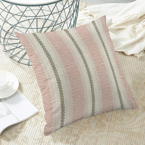 Boho Pillow Covers 20x20 Set of 2 Sage Green Pink Stripe Polka Dot Throw Pillow Covers Outdoor Decoration Modern Abstract ...