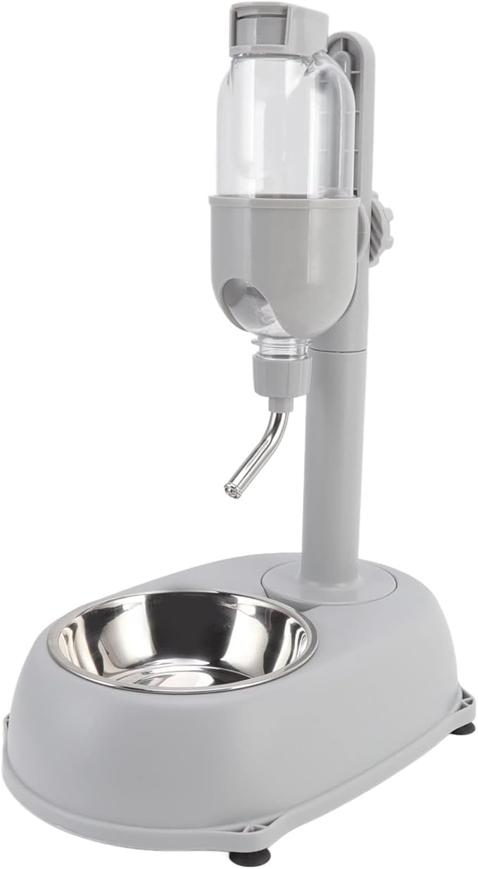 Chazcool Pet Water Dispenser, Pet Standing Water Dispenser Bowl, 2 in 1 500ml Multifunctional Detachable Height with Stand...