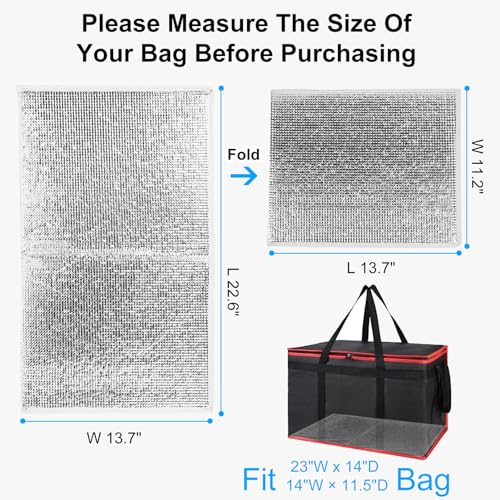 Bodaon 1PK Removable Hard Bottom for 23" W X 14" D Bag, XXX-Large Foldable Insulated Plate for Reusable Grocery Shopping B...