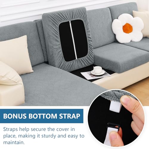 hyha Waterproof Couch Cushion Covers, Stretch Magic Sofa Seat Slipcover, Waterproof Sectional Couch/Sofa Cushion Covers fo...
