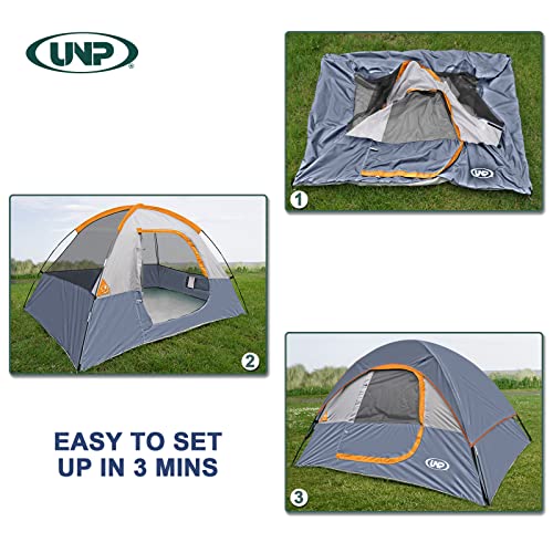 Camping Tent 2-4 Person, Waterproof Windproof Tent with Rainfly Easy Set up-Portable Dome Tents for Camping…
