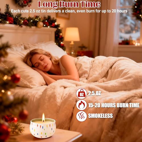 Scented Candles Gifts Set, 9 Pack Scented Candle Set Fragrances Flavor Natural Soy Wax 2.5oz Candles for Christmas Gift, W...