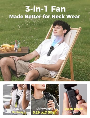 Aecooly Ultra-Pocket Portable Handheld Turbo Fan, 5 Gear AirGimbal Jet Force Airflow, Up to 15 Working Hours, USB Recharge...
