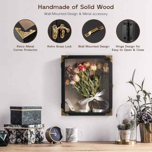 BWODYAY Deep Shadow Box,11x13-inch Shadow Boxes Display Cases, Large Shadow Box Frame, 4-inche Interior Deep Display Case...