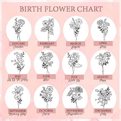 Birthday Gifts for Women, Personalized Tumblers with Birth Flower and Name, 10 Colors - 20 Oz, Skinny Tumblers for Women