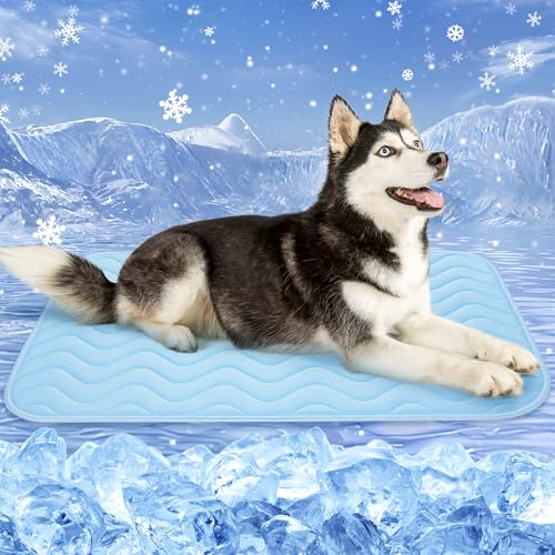 ZENGAOOU Dog Cooling Mat for Medium to Large Dogs - 40" x 28" Washable Pet Cooling Mat with Non-Slip Bottom, Summer Waterp...
