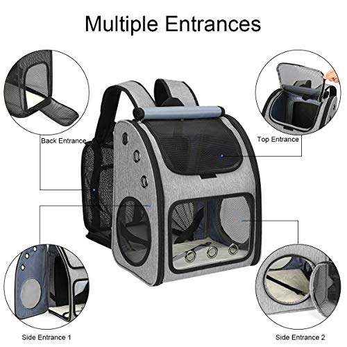 COVONO Expandable Pet Carrier Backpack for Cats, Dogs and Small Animals, Portable Pet Travel Carrier, Super Ventilated Des...