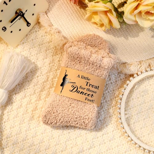 Brikabia Dance Gifts for Dancers, Ultra Soft Fuzzy Dance Socks for Women Dancer Party Favor