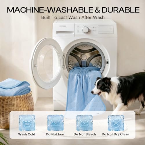 Luciphia Waterproof Cooling Mat for Dogs Couch Cover Q-MAX>0.5, Leakproof Pet Pad Non-Slip Throw Blanket for Cat Puppy Cra...