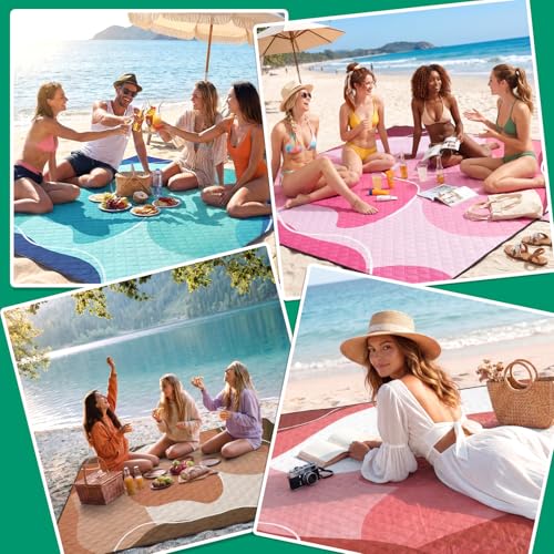RYCHIC Waterproof Picnic Blanket Outdoor Camping Beach Mat Extra Large Foldable Car Essential Roadtrip Gadget Rv Accessori...