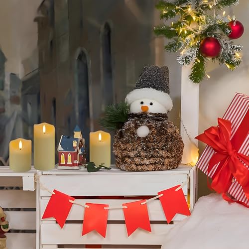 VIEWELLD Flickering Flameless Candles with Remote and Timer, Realistic LED Candles, Battery Operated Candles for Christmas...