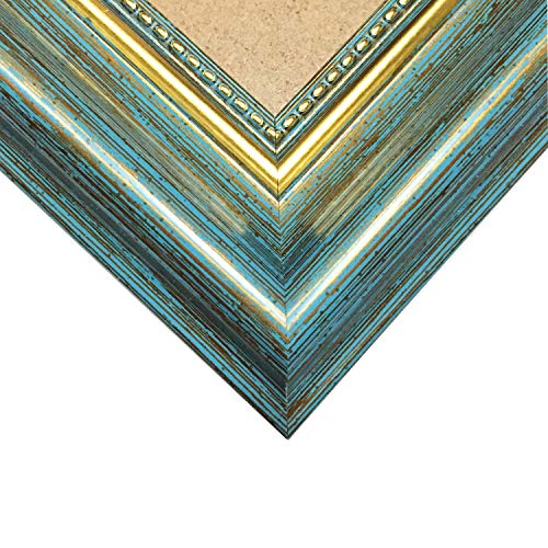 AMHOME 4x4 Photo Frame Blue Picture Frame Desktop Display Mount on The Wall.Plexiglass Panel (not Glass).Tips: Please Peel...