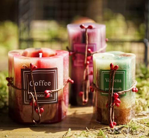 Flower Shaped Aroma Candle,250G Village Style Gradient Color Soy Wax Scented Candle for Table Photo Prop Birthday,Prefect ...
