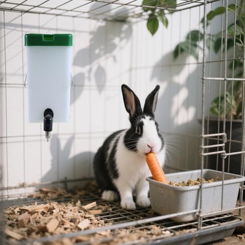 2Pack Rabbit Water Bottle for Cage, 32oz Small Animal Water Dispenser Water Bottle for Small Pet/Bunny/Ferret/Hamster/Guin...