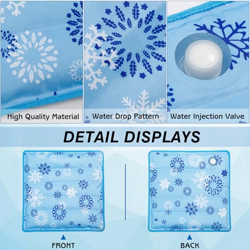 aingycy Dog Cooling Mat Water Injection Pet Cool Pads Dogs & Cats Pet Cooling Blanket for Outdoor Car Seats Beds (Azure, 3...