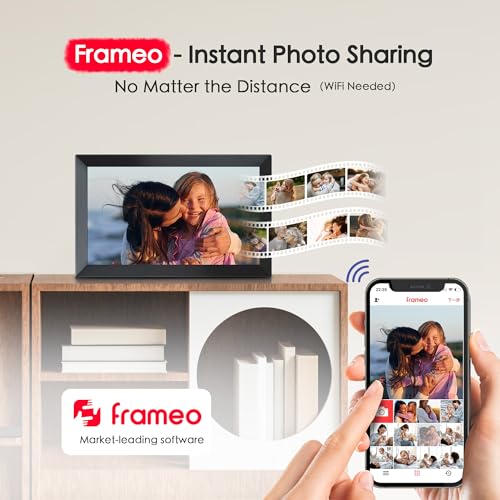 Digital Picture Frame, Frameo 15.6 inch Large Digital Photo Frame WiFi, 1920 * 1080 IPS FHD Touchscreen, 32GB Storage, Ins...