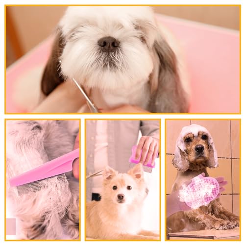 Complete Pet Grooming Solution by Dog - 9PCS Kit with Slicker Brush, Deshedding Tool, and Grooming Comb for All Breeds and...