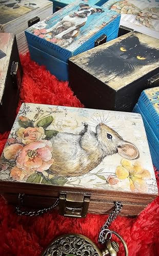 RK Collections Mouse Trinket Box Small Jewelry Keepsake Box | Storage Box for Girls Women | Gift Idea, Animal Lover Orname...