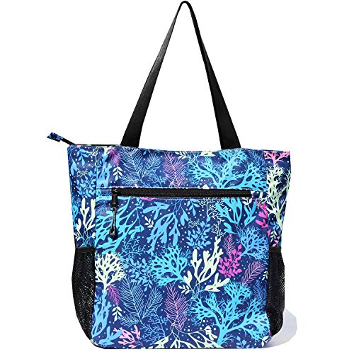 Original Floral Water Resistant Large Tote Bag Shoulder Bag for Gym Beach Travel Daily Bags Upgraded