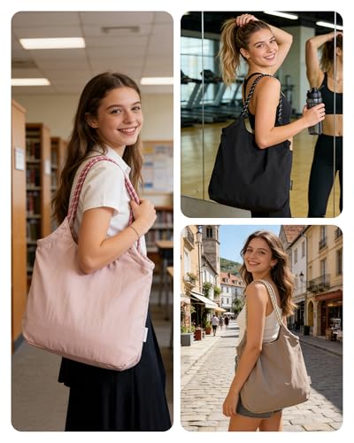 BAGSMART Beach Bags for Women, Beach Tote Bag Beach Bag with Zipper Waterproof Sandproof Swim Pool Bag
