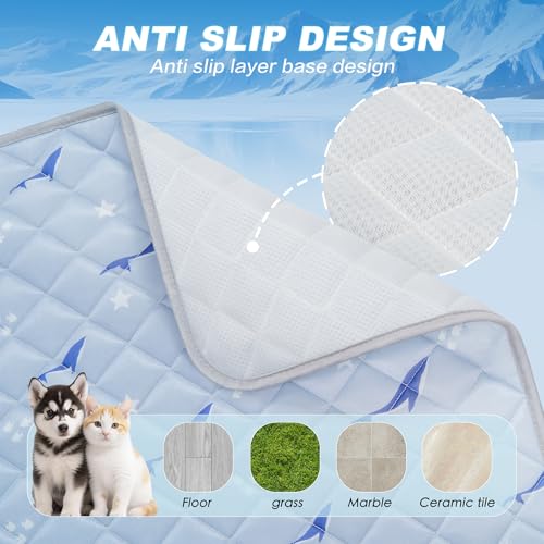 Velvopet Dog Cooling Mat, Cooling Mat for Dogs, Breathable Dog Bed with Non-Slip Design, Portable & Washable Pet Pad for I...