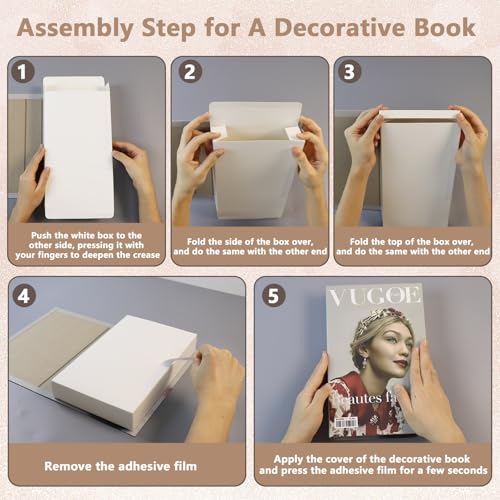 5 PCS Decorative Books for Home Decor, Beauty Fake Books for Decoration, Coffee Table Decor, Aesthetic Shelf & Bookshelf, ...