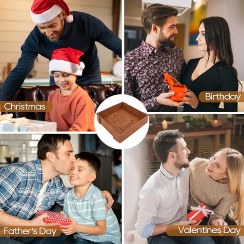Gifts for Boyfriend, Husband, Romantic Gifts for Him, Mens Birthday Gifts Idea - Premium PU Leather Valet Tray - Best Mens...