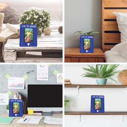 Grandpa Picture Frame For 4 X 6 Photo, Father's Day Birthday Gifts For Grandpa From Grandchild, Wooden Picture Frame, Gran...