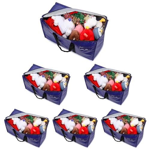 Cryster 6 Pack Moving Bags Heavy Duty, Extra Large Storage Totes Bag with Zippers and Sturdy Handles, Packing Bags for Mov...