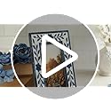 Floral Inlay Picture Frame with 4x6 Photo Display – Unique Picture Frames for Tabletop or Wall Mounting – Elegant Resin & ...