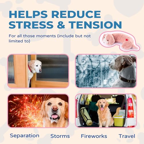 Moropaky Heartbeat Toy Puppy Heartbeat Stuffed Toy for Dog Calming Aid, Heartbeat Puppy Toy for Pets Anxiety Relief, Dog C...
