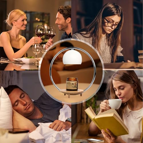 PDGROW Candle Warmer Lamp with Timer & Dimmer, Electric Candle Warmer Light for Jar Candles Burner, Dimmable Wax Melts War...