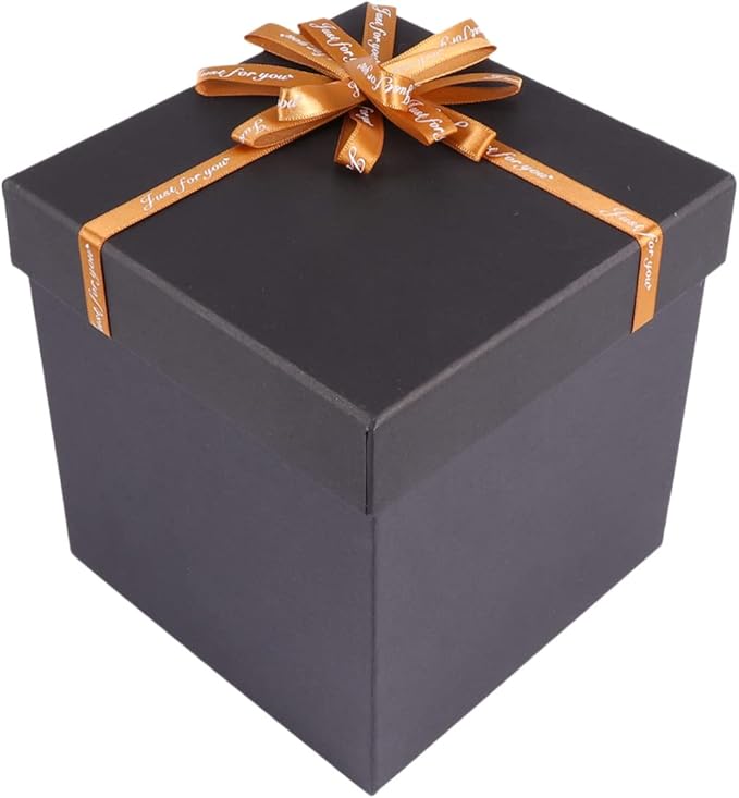 FRCOLOR Delicate Box Brown Bowknot Elegant Present Storage Case for Weddings Birthdays Anniversaries Engagements Material