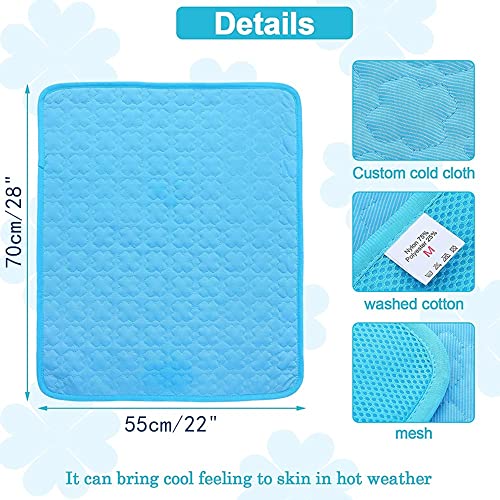 OUKEYI Cooling Mat Pad for Dogs Cats Ice Silk Mat Cooling Blanket Cushion for Kennel/Sofa/Bed/Floor/Car Seats Cooling for ...