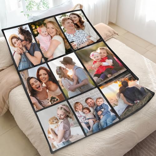 inkArts Custom Blanket with Photo, Personalized Blanket, Customized Photo Blankets, Customizable Picture Blankets, Anniver...