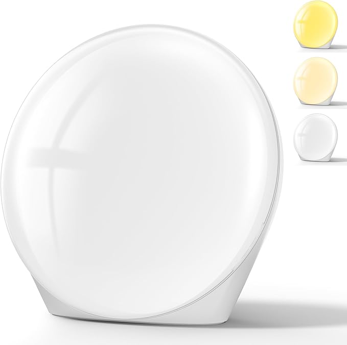 SUXIO Light Therapy Lamp - 10000 Lux Therapy Lights Lamp, 3 Timing & Mode Happy Lamp, Touch Control Sunlight Lamp with Mem...