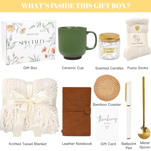 Get Well Soon Gifts for Women, Sympathy Gift Baskets, Thinking of You Care Package, Sending Hugs Box, After Surgery Feel B...