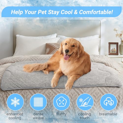 Cooling Blanket for Dogs, Dog Blankets for Large Dogs, Q-MAX > 0.5 Cold Washable Dog Blanket, Soft Durable Self Cooling Ca...