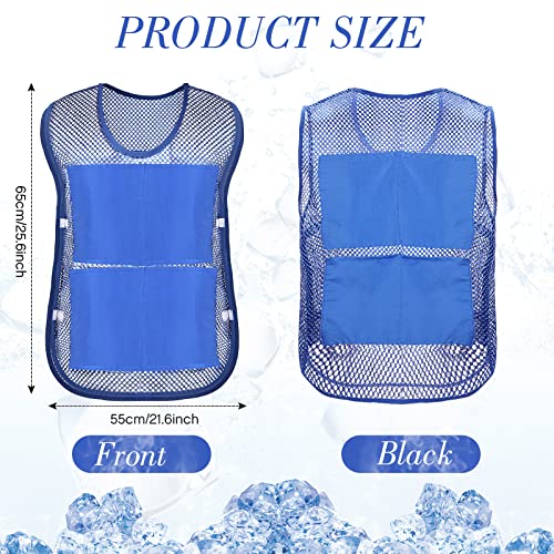 Mepase 2 Pcs Ice Cooling Vest for Men Women Teens with Ice Packs Summer Hot Weather Cooling Vest Cool Jacket with Pockets ...