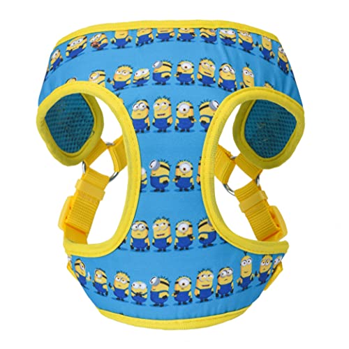 Minions Dog Harness, Large, Blue Minions in a Row | Comfortable Mesh No-Pull Dog Harness| Gifts for Minions Fans and Their...