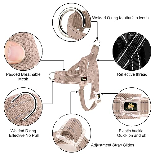 Plutus Pet No Pull Dog Harness with Breathable Mesh Padded, Adjustable Reflective Escape Proof Dog Harness, Quick Fit Dog ...