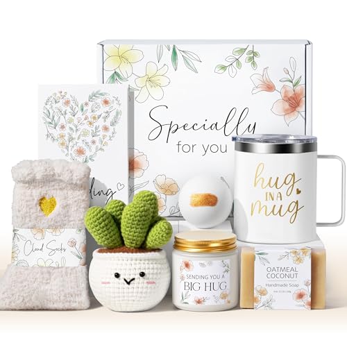 Self Care Get Well Soon Gifts Basket for Women, Mothers Day Birthday Gifts for Women Spa Care Package, Thinking of You Ins...