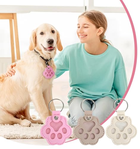 ValueBargain Pet Fur Keepsake, 3Pcs Dog Hair Keychain with 3D Paw for Dogs that Holds Fur, Keepsake, Pet Lover Gift (3 Col...