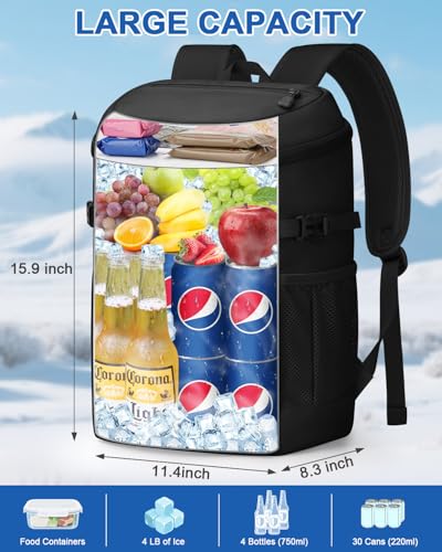 Pritent Cooler Backpack for Men Women Insulated Waterproof Backpack Cooler Leak Proof Cooler Bag Lightweight Lunch Backpac...